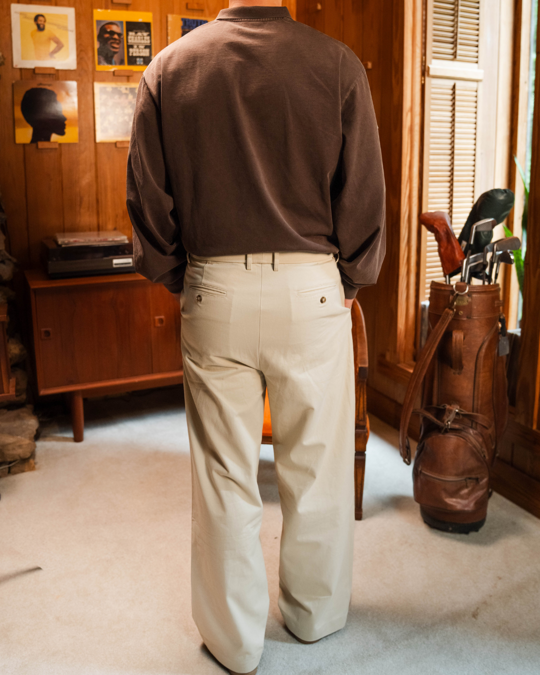 Legacy Double Pleated Trouser • Tan