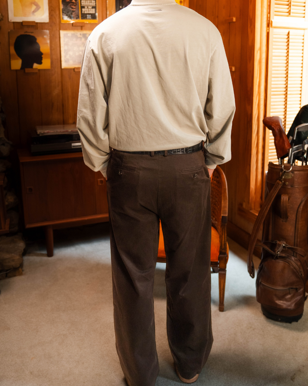 Legacy Double Pleated Trouser • Chocolate Brown
