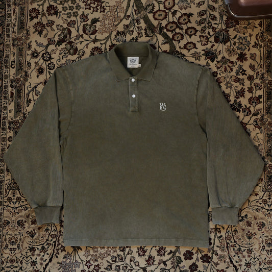 Long Sleeve Polo • Moss