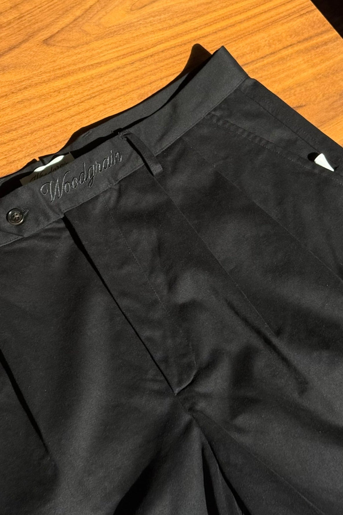 The Double Pleated Short • Black