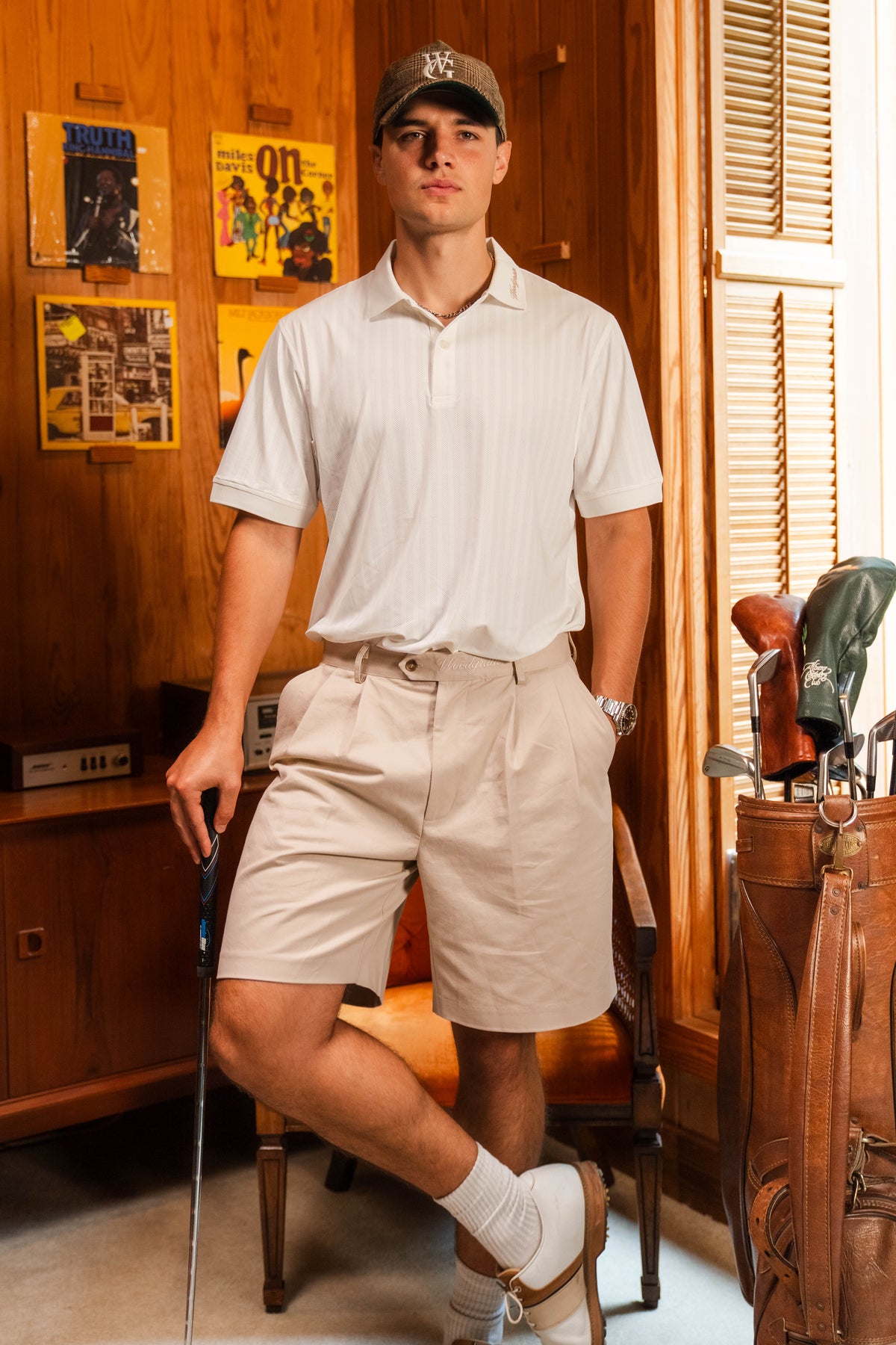 The Double Pleated Short • Tan