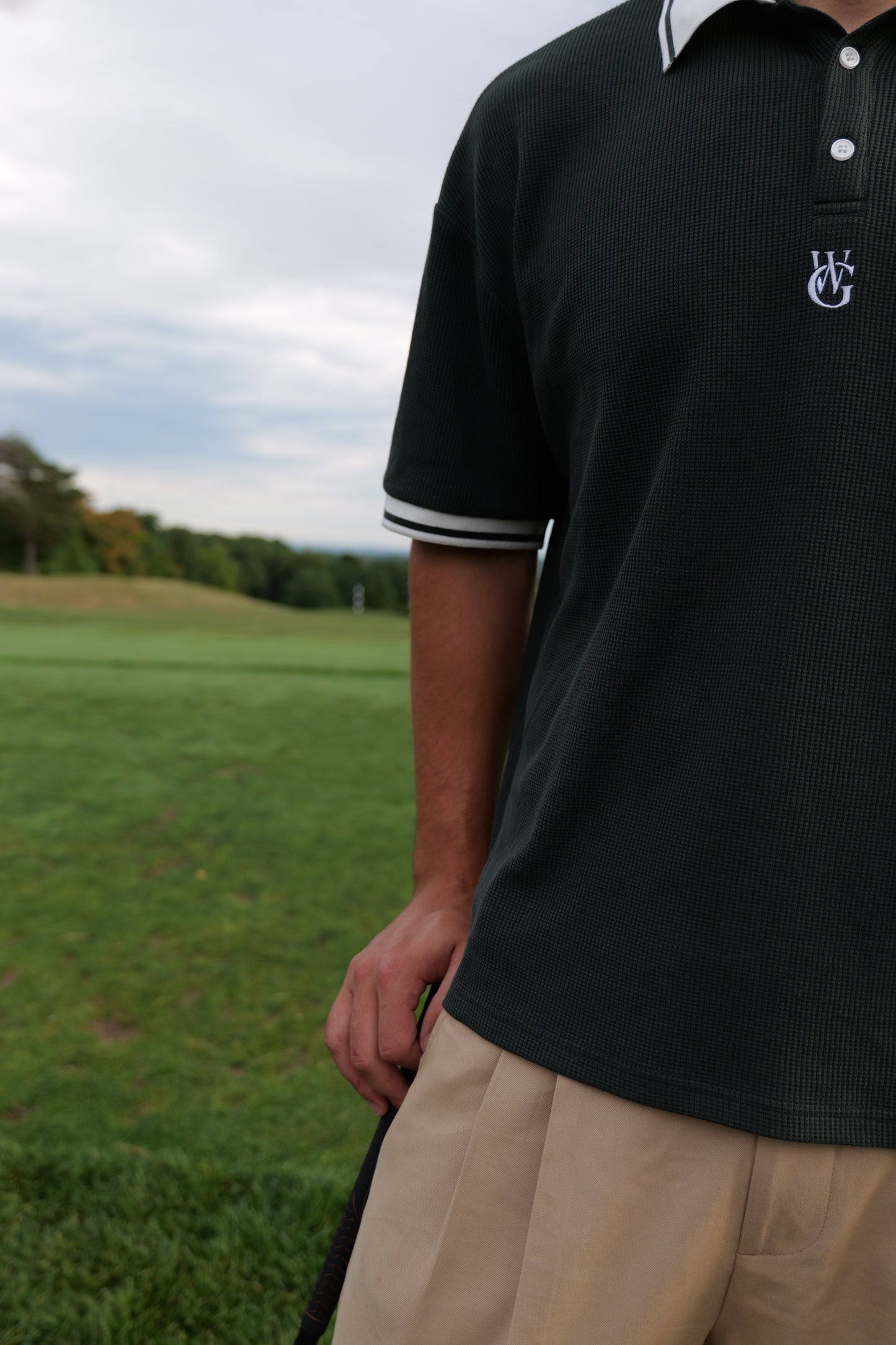 Cropped Modern Vintage Polo • Forest Green