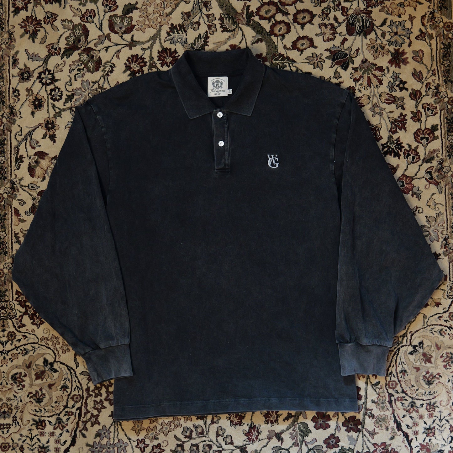 Long Sleeve Polo • Charcoal