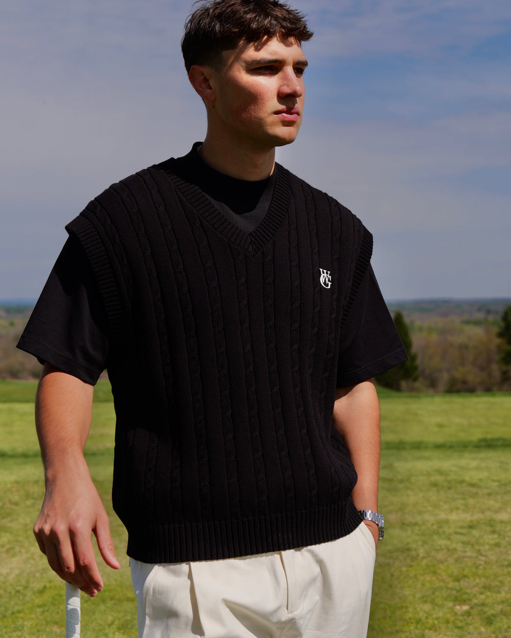 Cable Knit Sweater Vest