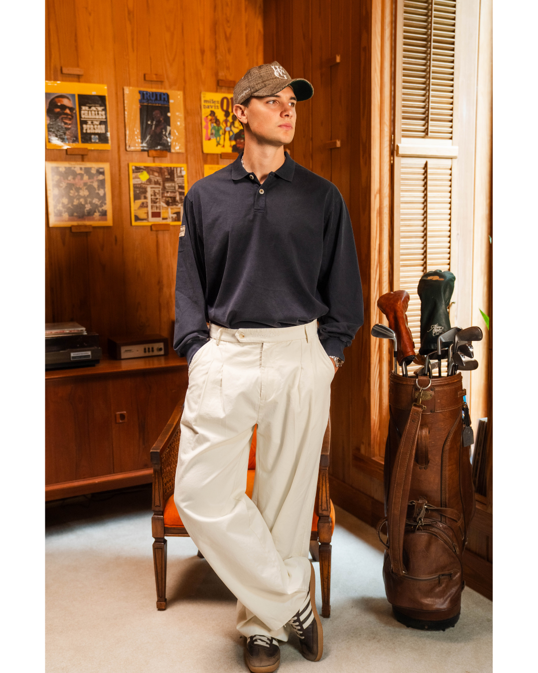 Legacy Double Pleated Trouser • Cream