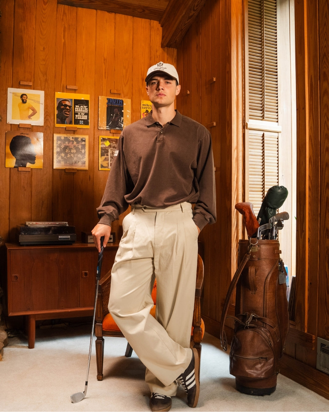 Legacy Double Pleated Trouser • Tan